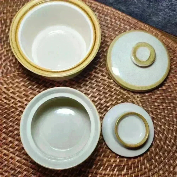 VTG YAMAKA, MIKASA, STONECREEK STONEWARE JAPAN SUGAR BOWL & CREAMER SET OF 3 - Picture 8 of 8